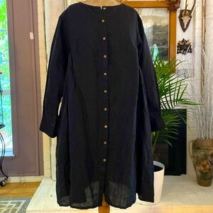 Embellish brand black linen dress